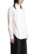 Julius_7 | SS26 - Stand Collar Shirt, White 937SHM2