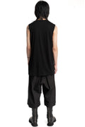 Julius_7 | SS26 - Printed Sleeveless T-Shirt, Black 937CPM3