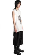 Julius_7 | SS26 - Printed Sleeveless T-Shirt, White 937CPM3