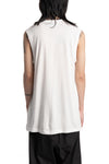 Julius_7 | SS26 - Printed Sleeveless T-Shirt, White 937CPM3