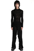 Julius_7 | SS26 - Lace Jacquard Mock Neck Sweater, 937CUM5