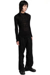 Julius_7 | SS26 - Lace Jacquard Mock Neck Sweater, 937CUM5