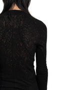 Julius_7 | SS26 - Lace Jacquard Mock Neck Sweater, 937CUM5