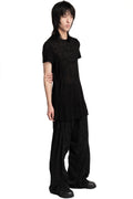 Julius_7 | SS26 - Lace Jacquard Longline T-Shirt, 937CUM6