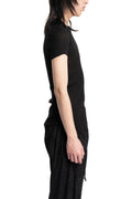 Julius_7 | SS26 - Silk Mix Crewneck Lightweight T-Shirt Black 937CUM26