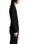 Julius_7 | SS26 - Silk Mix Crewneck Lightweight Sweater Black 937CUM25