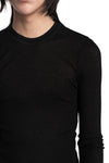 Julius_7 | SS26 - Silk Mix Crewneck Lightweight Sweater Black 937CUM25