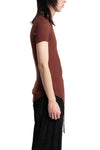 Julius_7 | SS26 - Silk Mix Crewneck Lightweight T-Shirt, Blood Red 937CUM26