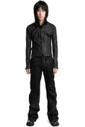 Julius_7 | SS26 - Flared Coated Jeans, 937PAM2-C