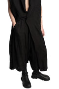 Julius_7 | SS26 - Draped Sleeveless Longline Jacquard Vest, 937VEM1