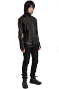 Isaac Sellam | SS26 - High Neck Lambskin Leather Jacket, IMPARABLE