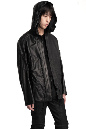 Isaac Sellam | SS26 - Hooded Membrane Leather Jacket, PREVENANT