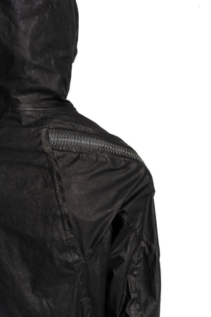 Isaac Sellam | SS26 - Hooded Membrane Leather Jacket, PREVENANT