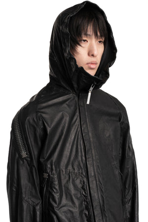 Isaac Sellam | SS26 - Hooded Membrane Leather Jacket, PREVENANT
