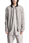 69 by Isaac Sellam | SS26 - Anatomical Pattern Structure Cotton Bomber Jacket, Alu ANATOMIQUE