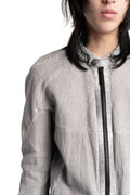 69 by Isaac Sellam | SS26 - Anatomical Pattern Structure Cotton Bomber Jacket, Alu ANATOMIQUE