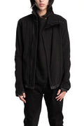 69 by Isaac Sellam | SS26 - Structured cotton high neck jacket, Black ASYMETRIQUE