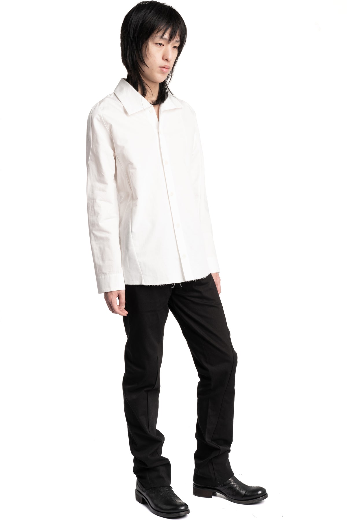 LEB by Leon Emanuel Blanck | SS26 - High Collar Button Shirt 02-HCS-LW