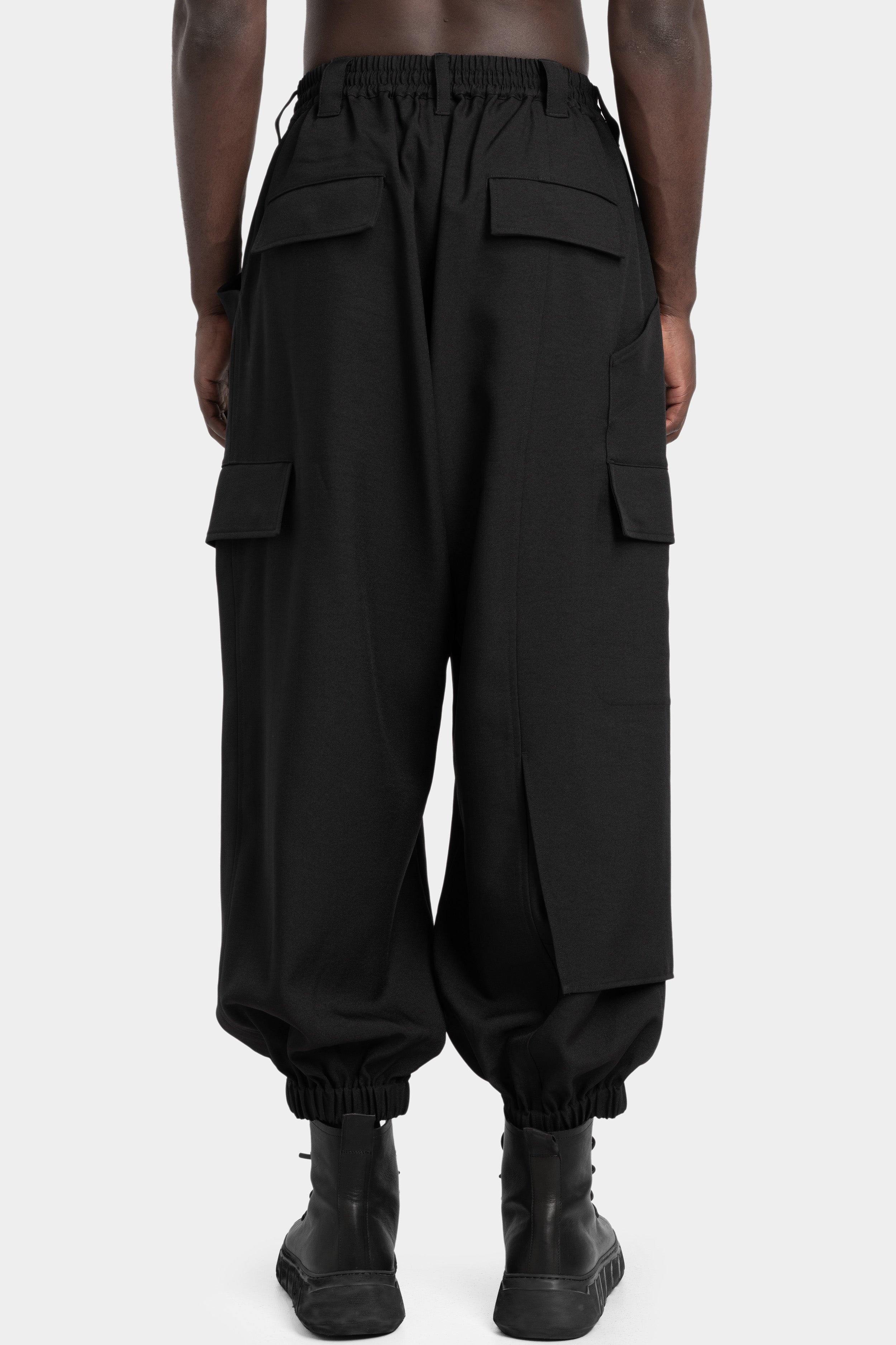 OPEN YY CARGO PANTS ブラック OPEN YY Women's Cargo Pocket Jeans in Black OPEN YY