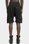 MD75 | SS25 - Drop crotch Knit cotton shorts, Washed antra MD12235