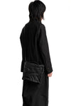 0-Hide | Folded messenger leather bag, Black F25B4sh