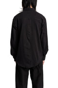 Andrea Ya'aqov | SS26 - Oversized cotton shirt, Black 26MGUW16
