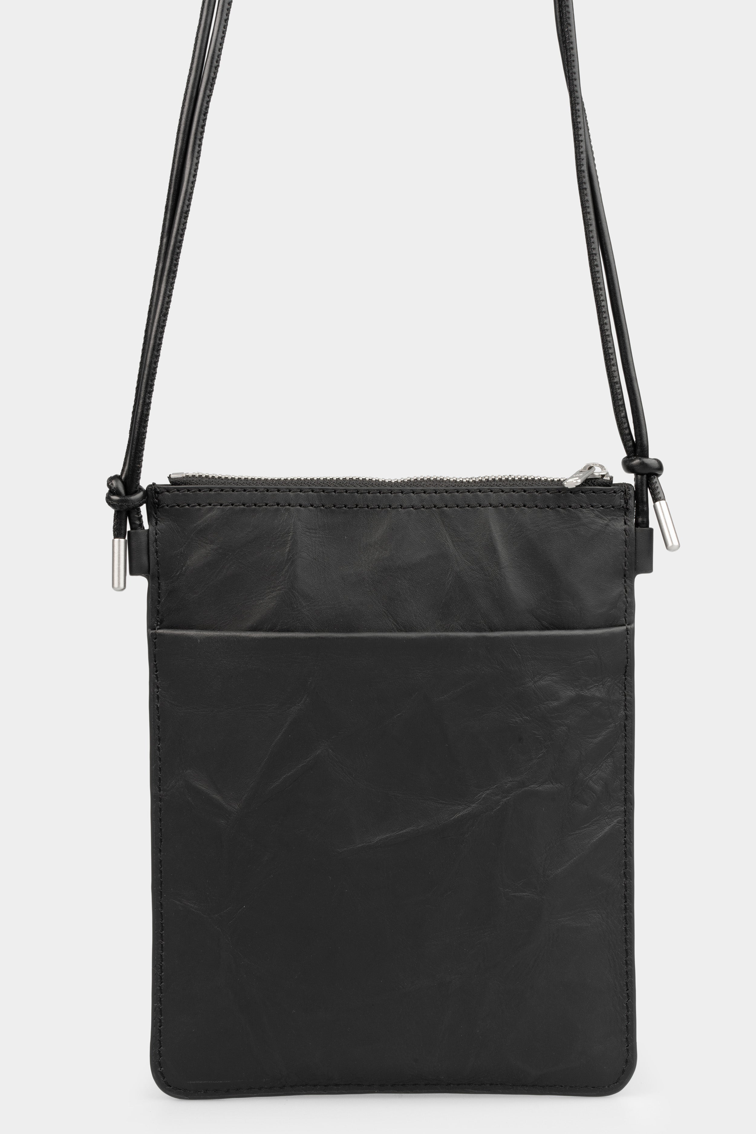 Y-3 | FW25 - Small Crinkled leather cross body bag JD2914