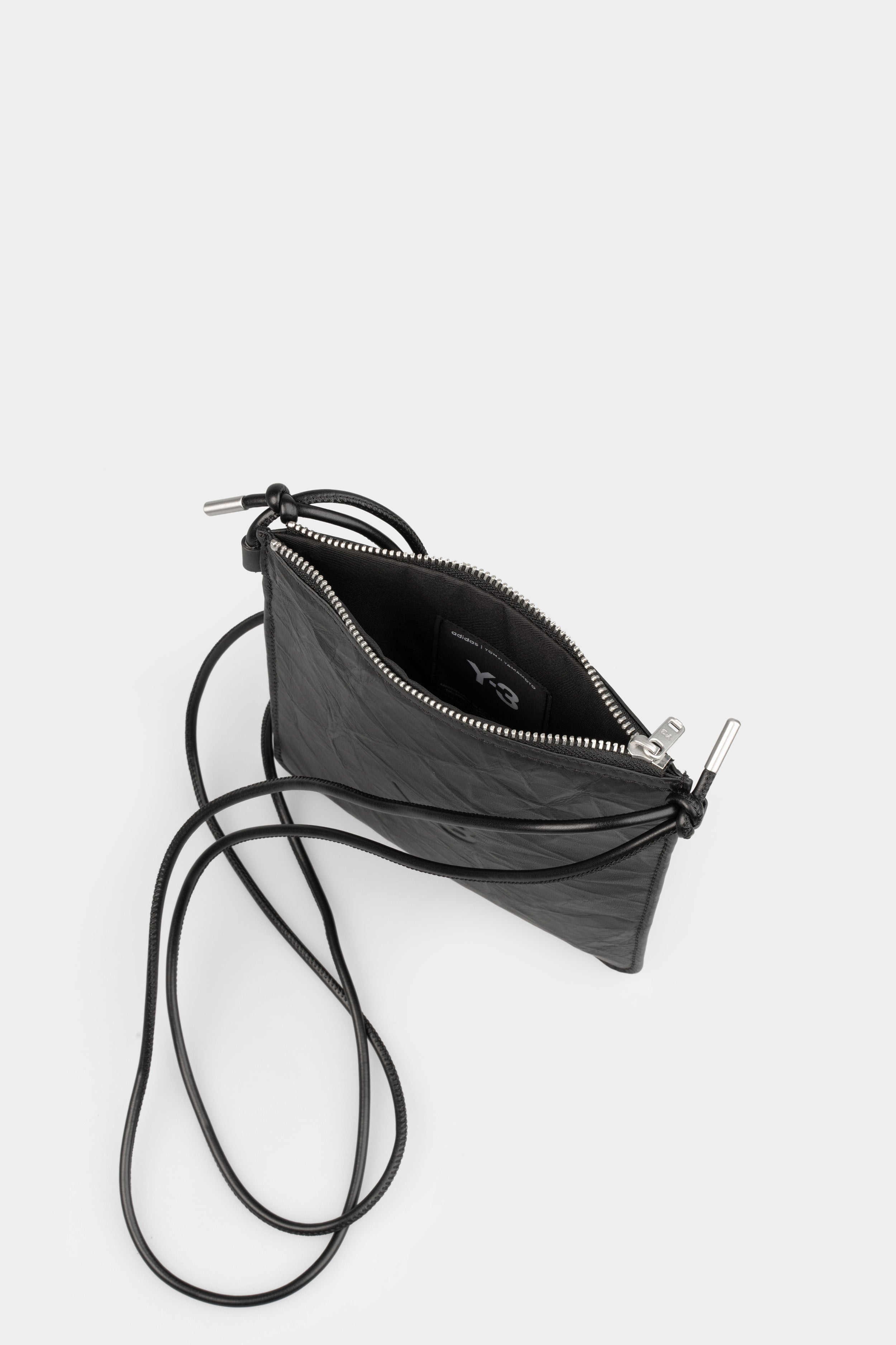 Y-3 | FW25 - Small Crinkled leather cross body bag JD2914