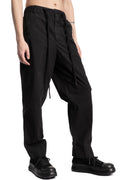 Andrea Ya'aqov | SS26 - Wide cotton poplin pants, Black 26MPAP24
