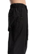 Andrea Ya'aqov | SS26 - Wide cotton poplin pants, Black 26MPAP24