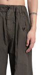 Andrea Ya'aqov | SS26 - Wide cotton poplin pants, Smoked brown 26MPAP24