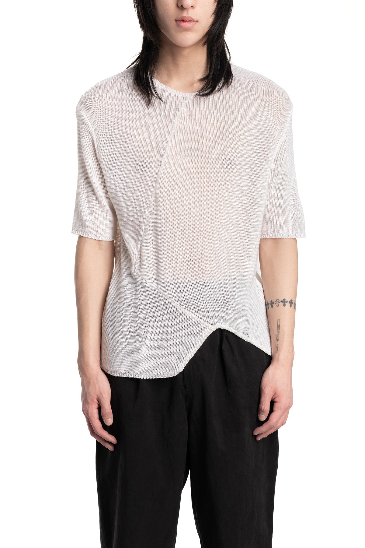 La Haine Inside Us | SS26 - Lightweight knit tee, White, front view