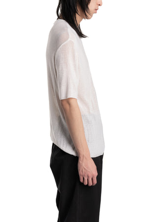 Lightweight knit tee, White