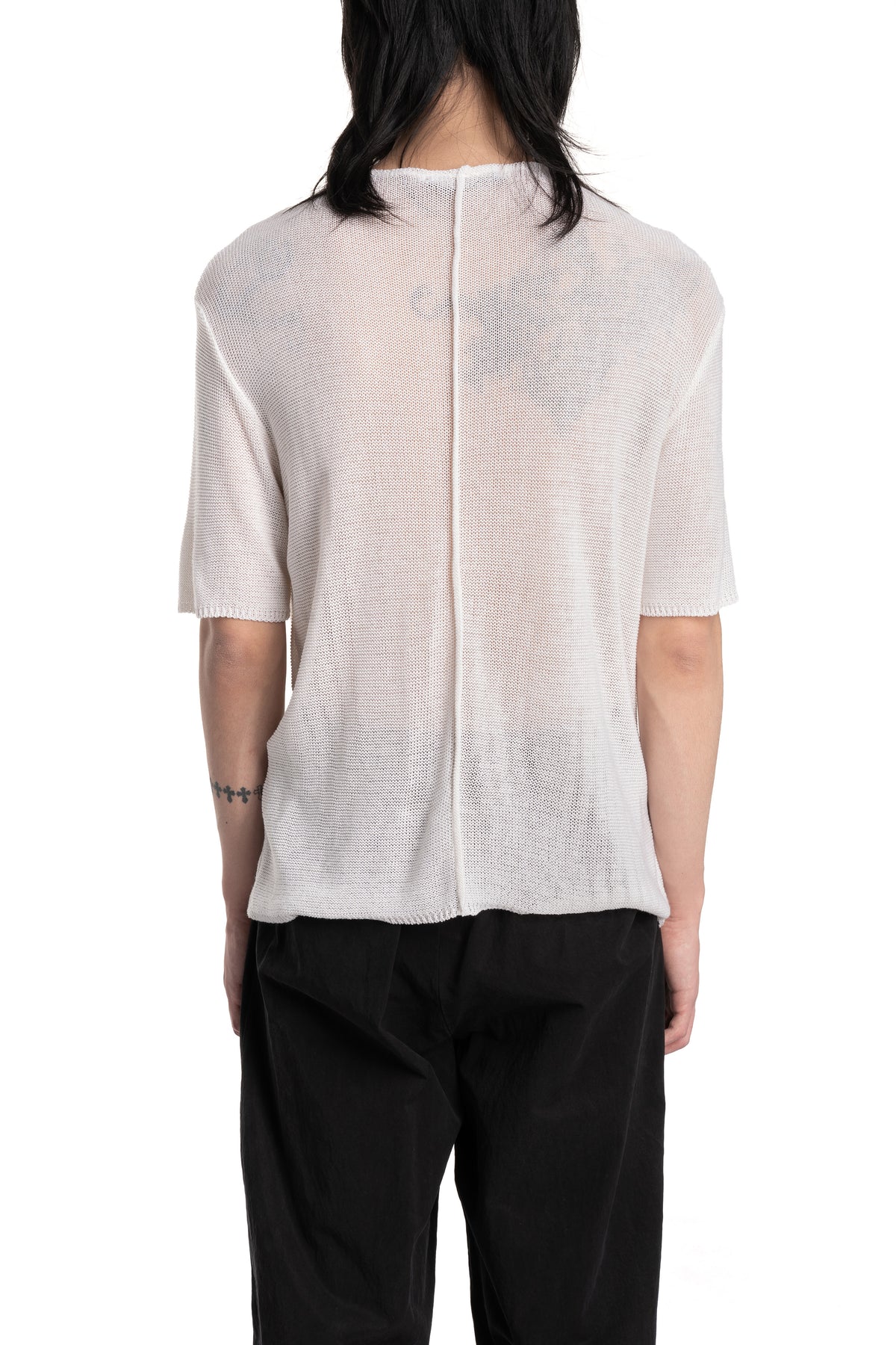 Lightweight knit tee, White