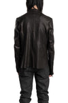 Asymmetric Zip Stretch Leather Jacket