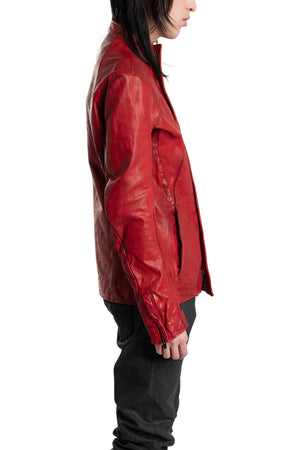Incarnation | Scar stitch leather jacket, 11V-42097 Dirty Red