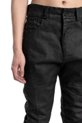 Regular Fit Coated Jeans, Black Leather