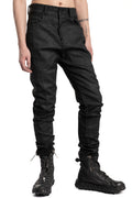 Regular Fit Coated Jeans, Black Leather