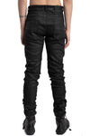 Slim Fit Coated Jeans, Black Leather