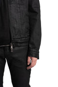 Coated Denim Zip Jacket
