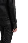 Coated Denim Zip Jacket