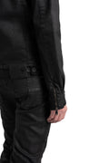 Coated Denim Zip Jacket