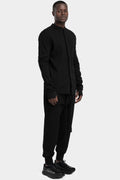 Thom Krom | AW25 - Ribbed jersey cotton shirt, Black MTS894