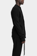 Thom Krom | AW25 - Ribbed jersey cotton shirt, Black MTS894