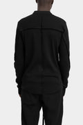 Thom Krom | AW25 - Ribbed jersey cotton shirt, Black MTS894