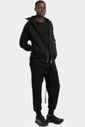 Thom / Krom | SS25 - Hood zip up sweater, Black MSJ691