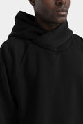 Hooded raglan sweater, Black