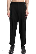 Woven wool pleat pants