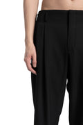 Woven wool pleat pants