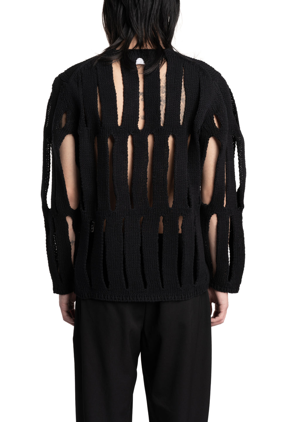 Slit Cut-Out Knit Sweater